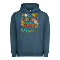 Pigment Midnight Navy I've Survived Too Many Storms Urban Hoodie - texasbilliewilder