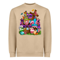 Mushroom Easter gnomies truck Easter Day Heavyweight Sweatshirt - Neo Western
