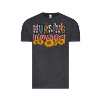 Vintage Black nursing in my heart Vintage Tee - FaDigitalArtStudio
