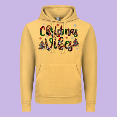 Christmas Vibes Vintage Hoodie Designed By Jahusdesignshop