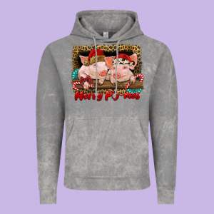 Merry Pig Mas Vintage Hoodie Designed By Ranaportraitstore