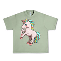 Oil Green cute unicorn Urban Heavy Tee - FaDigitalArtStudio
