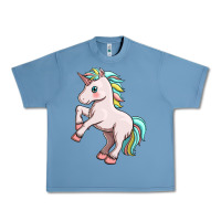 Pebble Blue cute unicorn Urban Heavy Tee - FaDigitalArtStudio