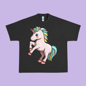Cute Unicorn Urban Heavy Tee Designed By Fadigitalartstudio