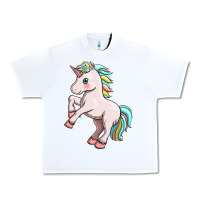 White cute unicorn Urban Heavy Tee - FaDigitalArtStudio