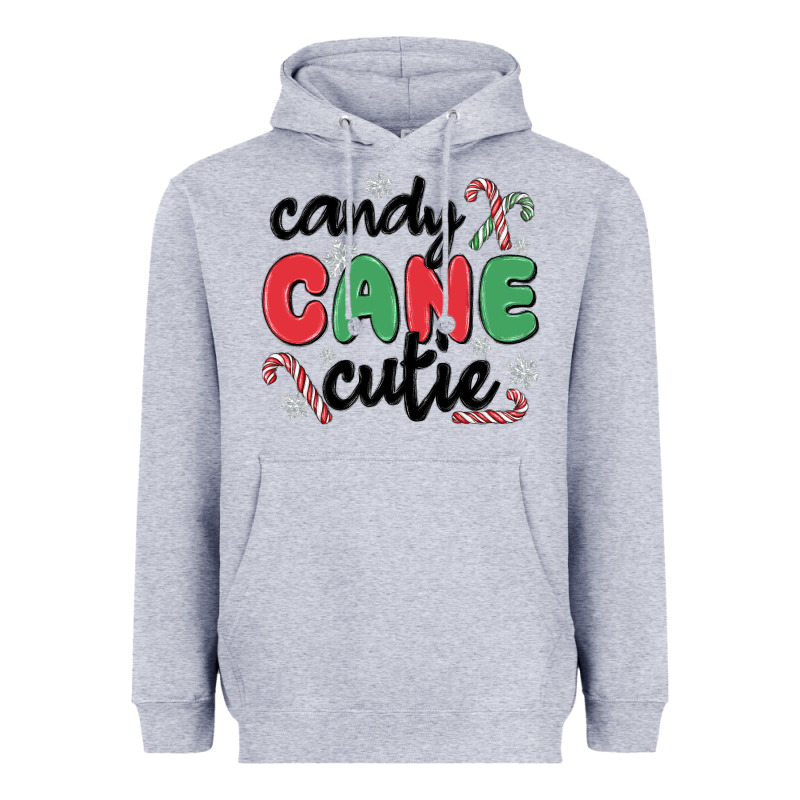 Candy Cane Cutie Heavyweight Hoodie by MaliasSmallBusiness | Teevron