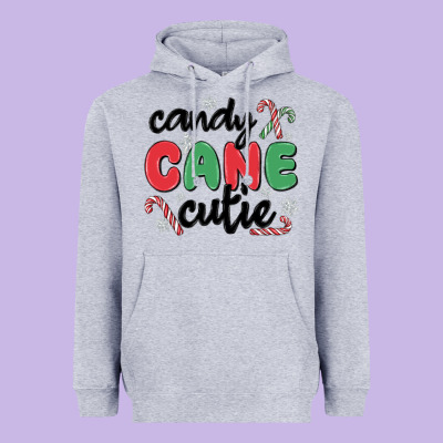Candy Cane Cutie Heavyweight Hoodie Designed By Maliassmallbusiness