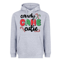 Heather Grey candy cane cutie Heavyweight Hoodie - MaliasSmallBusiness