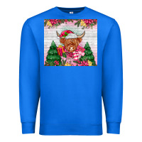 True Royal pink christmas cow Premium Sweatshirt - MaliasSmallBusiness