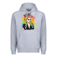 Heather Grey drag queen Premium Hoodie - Artiststas