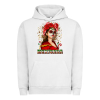 Pigment Lunar Rock Sugar skull girl with Mexicana Urban Hoodie - NancyCooperArtShop