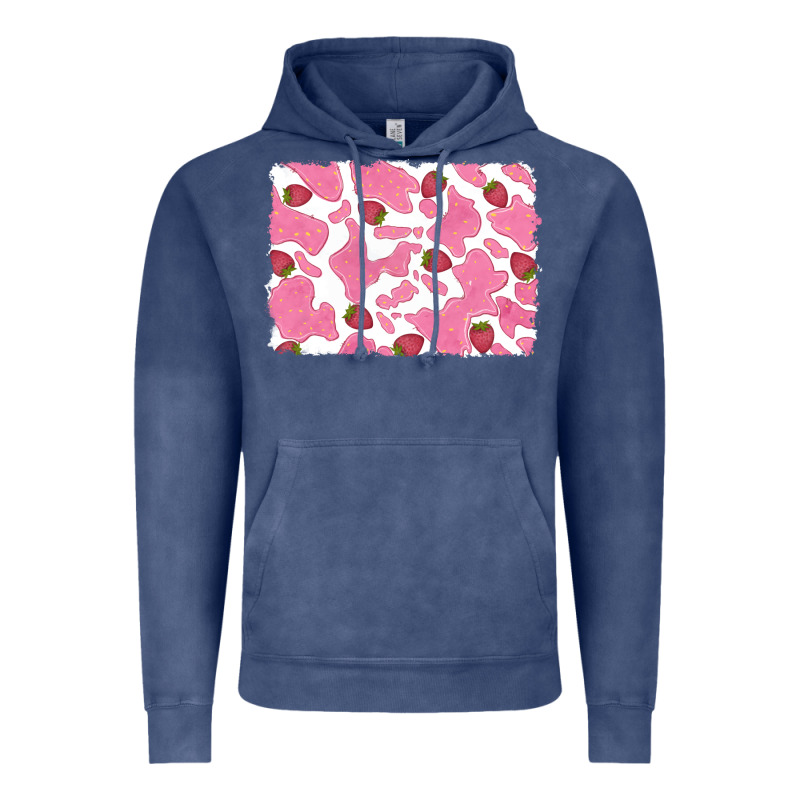 Distressed Strawberry Milkshake Cowhide Vintage Hoodie by RanaPortraitStore | Teevron