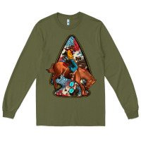 Army Green arrowhead rodeo Long Sleeve Tee - JahusDesignShop