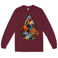Burgundy arrowhead rodeo Long Sleeve Tee - JahusDesignShop