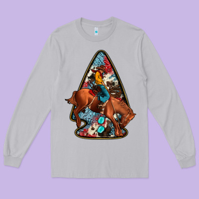 Arrowhead Rodeo Long Sleeve Tee Designed By Jahusdesignshop