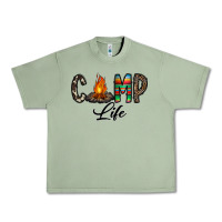 Oil Green camp life Urban Heavy Tee - CowhideDigitalArt