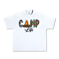 White camp life Urban Heavy Tee - CowhideDigitalArt