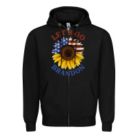 Black American flag sunflower Zipper Hoodie - Jasminsmagicworld