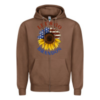 Chestnut American flag sunflower Zipper Hoodie - Jasminsmagicworld