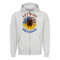 Dove Grey American flag sunflower Zipper Hoodie - Jasminsmagicworld