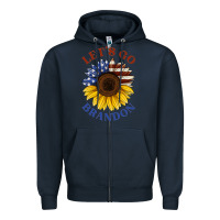 Navy American flag sunflower Zipper Hoodie - Jasminsmagicworld