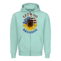Seafoam American flag sunflower Zipper Hoodie - Jasminsmagicworld