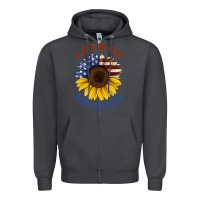 Smoke American flag sunflower Zipper Hoodie - Jasminsmagicworld
