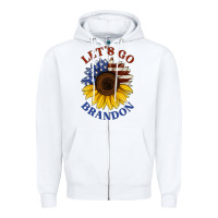 White American flag sunflower Zipper Hoodie - Jasminsmagicworld