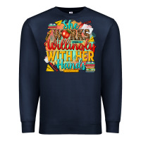 Navy she works willingly with her hands teacher Premium Sweatshirt - NancyCooperArtShop