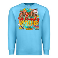 Ocean Blue she works willingly with her hands teacher Premium Sweatshirt - NancyCooperArtShop