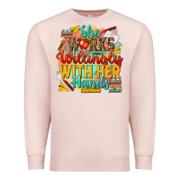 Pale Pink she works willingly with her hands teacher Premium Sweatshirt - NancyCooperArtShop