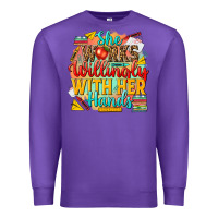 Purple she works willingly with her hands teacher Premium Sweatshirt - NancyCooperArtShop