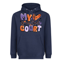 Navy my heart is on that court Heavyweight Hoodie - MaliasSmallBusiness
