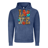 Vintage Denim love basketball Vintage Hoodie - Zillion Design Studio
