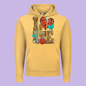 Love Basketball Vintage Hoodie Designed By Zillion Design Studio