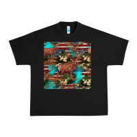 Black hunting deer american flag seamless pattern Urban Heavy Tee - HRA Design Shop