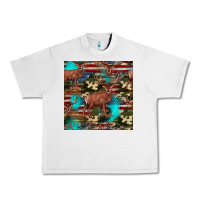 Lunar Rock hunting deer american flag seamless pattern Urban Heavy Tee - HRA Design Shop