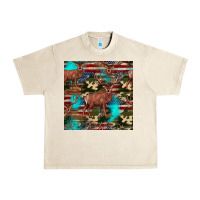 Sandshell hunting deer american flag seamless pattern Urban Heavy Tee - HRA Design Shop