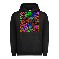 Pigment Black Pride leopard seamless pattern Urban Hoodie - NancyCooperArtShop