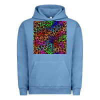 Pigment Pebble Blue Pride leopard seamless pattern Urban Hoodie - NancyCooperArtShop