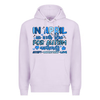 Lilac in april we wear blue for autism awareness Premium Hoodie - Artiststas