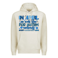 Oatmeal Heather in april we wear blue for autism awareness Premium Hoodie - Artiststas