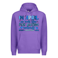 Purple in april we wear blue for autism awareness Premium Hoodie - Artiststas