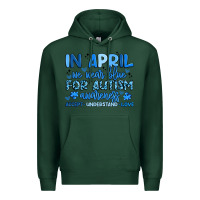 Sports Green in april we wear blue for autism awareness Premium Hoodie - Artiststas