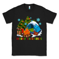 Black merry Christmas camp Classic Tee - AdoDesignShop