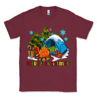 Burgundy merry Christmas camp Classic Tee - AdoDesignShop