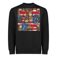 Black proud veteran seamless pattern Heavyweight Sweatshirt - HRA Design Shop