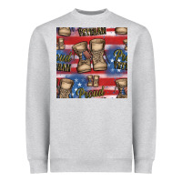 Heather Grey proud veteran seamless pattern Heavyweight Sweatshirt - HRA Design Shop