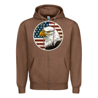 Chestnut American Bald Eagle Zipper Hoodie - Jasminsmagicworld
