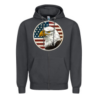 Smoke American Bald Eagle Zipper Hoodie - Jasminsmagicworld